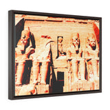 Horizontal Framed Premium Gallery Wrap Canvas - Great temple of Abu Simbel for Ramesses II - Egypt - Ancient religions