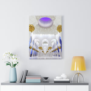 Printed in USA - Canvas Gallery Wraps - Sheikh Zayed Mosque interior - UAE - Capacity 122,000 - Islam religion - Abu Dhabi UAE