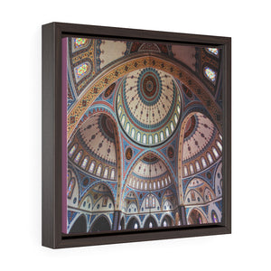 Square Framed Premium Canvas - Merkez Kulliye Cami or Manavgat Central Mosque - Turkey Islam