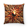 Faux Suede Square Pillow - Holy  St.Petersburg, Russia Mosque Door mandala Pattern