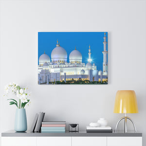 Printed in USA - Canvas Gallery Wraps - Sheikh Zayed Mosque at Night - UAE -  Capacity 122,000 - Islam religion - Abu Dhabi UAE