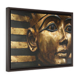 Horizontal Framed Premium Gallery Wrap Canvas - The Powerful Stare of King Tut - Egypt - Ancient religions