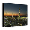 Printed in USA - Canvas Gallery Wraps - Muslim walk outside Nabawi Mosque after dusk prayer - KSA