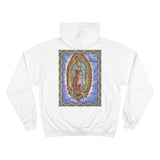 US Print - UNISEX Champion Hoodie - Our Lady Virgin of Guadalupe - Miracle apparition of Virgin Mary in 1531 to a humble peasant Indian in Mexico