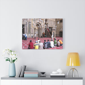 Printed in USA - Canvas Gallery Wraps - Group of Muslims praying at Hassan mosque - Cairo - Egypt - Islam
