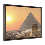 Horizontal Framed Premium Gallery Wrap Canvas - The Great Sphinx of Giza and Pyramid - Egypt - Ancient religions