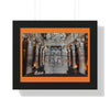 Buddhism - Framed Horizontal Poster - The World-Wonder of the Ajanta Caves a complex Buddhist Monastery - India - Print in USA