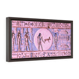 Horizontal Framed Premium Gallery Wrap Canvas - Amazing Egyptian Hyeroglyphs - Egypt - Ancient religions