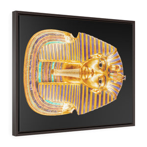 Horizontal Framed Premium Gallery Wrap Canvas -  Mask of Tutankhamen Mummy - Egypt - Ancient religions