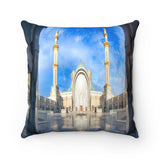 Faux Suede Square Pillow - Kuala Lumpur Mosque - Malaysia - Islam