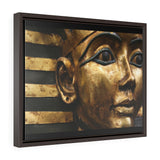 Horizontal Framed Premium Gallery Wrap Canvas - The Powerful Stare of King Tut - Egypt - Ancient religions