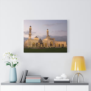 Printed in USA - Canvas Gallery Wraps - Mosque Sultan Qaboos in night, Salalah, Oman - Islam