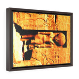 Horizontal Framed Premium Gallery Wrap Canvas - Ancient ruins and stone carvings at Abu Simbel - Egypt - Ancient religions