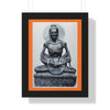 Buddhism - Framed Vertical Poster - Buddha in his Ascetic Practices - Fasting & Concentration - India - Print in USA