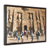 Horizontal Framed Premium Gallery Wrap Canvas -  Nefertari Temple in Abu Simbel,  Egypt - Ancient religions
