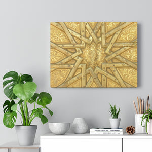 Printed in USA - Canvas Gallery Wraps - Islamic star on door - Islam