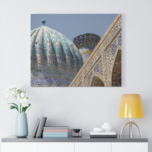 Printed in USA - Canvas Gallery Wraps - Islamic buildings and Mosques at main square in Samarkand, Uzbekistan  - Islam