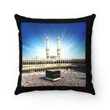 Faux Suede Square Pillow - Awesome and Glorious Mosque - Kaaba Mecca - Saudi Arabia - UAE