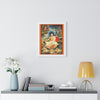 Tibetan Buddhism - Framed Vertical Poster - Realized Buddhist - MahaSiddha Milarepa - Tibet - Print in USA