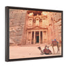 Horizontal Framed Premium Gallery Wrap Canvas - The Treasury at Petra - Jordan - Arab - Ancient religions