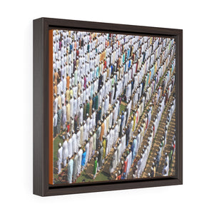 Square Framed Premium Canvas - Kolkata, India - Muslim prayer - Islam