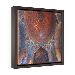 Square Framed Premium Gallery Canvas - Shah Jahan Mosque Pakistan Islam