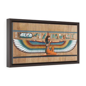 Horizontal Framed Premium Gallery Wrap Canvas - Ancient Papyrus - the Goddess Isis - Egypt - Ancient religions