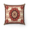 Faux Suede Square Pillow - Oriental carpet texture