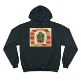 US Print - UNISEX Champion Hoodie - Our Lady Virgin of Guadalupe - Miracle apparition of Virgin Mary in 1531 to a humble peasant Indian in Mexico
