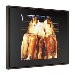Horizontal Framed Premium Gallery Wrap Canvas -  The statue of Ramses II in Cairo  Egypt - Ancient religions