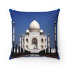 Faux Suede Square Pillow -  The awesome Taj Mahal - A moslem mausoleum - Agra, India