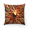 Faux Suede Square Pillow - Holy  St.Petersburg, Russia Mosque Door mandala Pattern