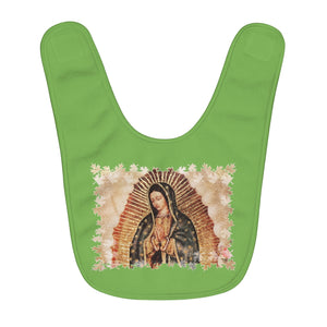 Fleece Baby Bib verde - Nuestra Señora de Guadalupe, también conocida como la Virgen de Guadalupe - Mexico - Catholicism