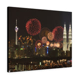 Printed in USA - Canvas Gallery Wraps - Celebrations in Kuala Lumpur  Malaysia - Federal Territory Mosque - Islam