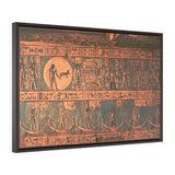 Horizontal Framed Premium Gallery Wrap Canvas -  Ancient  Egyptian Hieroglyphs - Egypt - Ancient religions