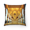 Faux Suede Square Pillow -  Inside wonders of Shikh Zayed Grand mosque in Abu Dhabi - UAE