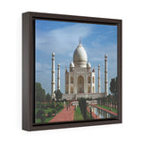 Square Framed Premium Canvas - The awesome Taj Mahal - A Moslem mausoleum - Agra, India - Islam #4
