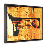 Horizontal Framed Premium Gallery Wrap Canvas - Ancient ruins and stone carvings at Abu Simbel - Egypt - Ancient religions