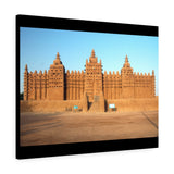 Printed in USA - Canvas Gallery Wraps - A front view of the Djenne mud mosque in Mali - Africa - Islam