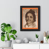 Buddhism & Hinduism - Framed Vertical Poster - A true Buddha - Sri Ananda Mayi Ma - Bless Your Home - India - Print in USA