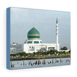 Printed in USA - Canvas Gallery Wraps - Mosque view from the sea - Islam religion