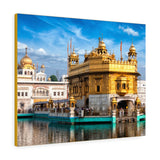 Printed in USA - Canvas Gallery Wraps - The Golden Temple in Amritsar, Punjab -  India - Sikhsm