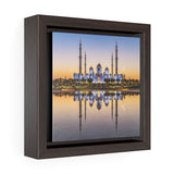 Square Framed Premium Canvas - Shikh Zayed Grand mosque in Abu Dhabi - UAE