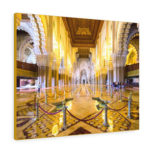 Printed in USA - Canvas Gallery Wraps - Interior of Hassan II Mosque - CASABLANCA - Morocco, Africa Islam