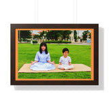 Buddhism - Framed Horizontal Poster - Children in Meditation - Asia - Print in USA Printify