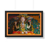 Buddhism -Framed Horizontal Poster - Buddha gold statue in a Buddhist temple in Nepal - Print in USA Printify