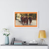 Buddhism -Framed Horizontal Poster - Buddhist Monks in TKAM CA do Walking Mediation with the Venerable Taungpulu Sayadaw - Print in USA Printify