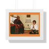 Buddhism -Framed Horizontal Poster - Devotee Jackeline with the Venerable Taungpulu Sayadaw of Burma in TKAM CA Monastery USA  - Print in USA Printify