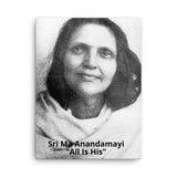 Canvas - Hindu Saint Ananda Mayi Ma - or Bliss permeated Mother - CV-MA-1014 IMAGES OF GOD