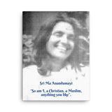 Canvas - Hindu Saint Ananda Mayi Ma - or Bliss permeated Mother - CV-MA-1018 IMAGES OF GOD